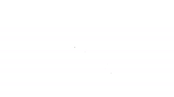 Graue CD oder DVD mit geschlossenem Vorhängeschloss-Symbol auf weißem Hintergrund. Compact Disc Schild. Sicherheit, Sicherheit, Schutzkonzept. 4k Video Motion Graphic Animation — Stockvideo