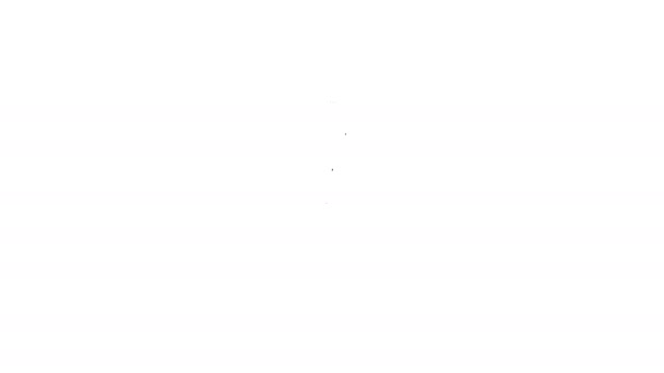 Γκρίζα ρετρό εικόνα γραμμή ρολογιού τοίχου σε λευκό φόντο. Σημάδι ρολογιού του κούκου. Ρολόι αντίκες εκκρεμές. κίνηση γραφικού κινουμένων σχεδίων 4K βίντεο — Αρχείο Βίντεο