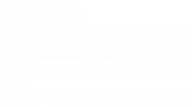 Siyah Pati baskı çizgisi simgesi beyaz arka plan üzerinde. Köpek ya da kedi pençesi izi. Hayvan izi. 4k Video hareket grafik animasyon