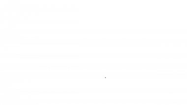 Beyaz arka plan üzerinde Black Dog ev satır simgesi. Köpek kulübesi. 4k Video hareket grafik animasyon