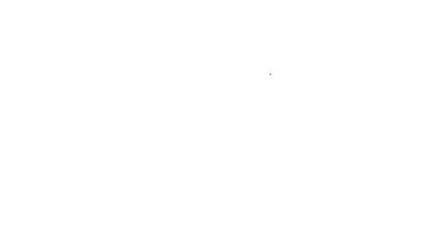 Icona della linea Black Dog su sfondo bianco. Animazione grafica 4K Video motion — Video Stock