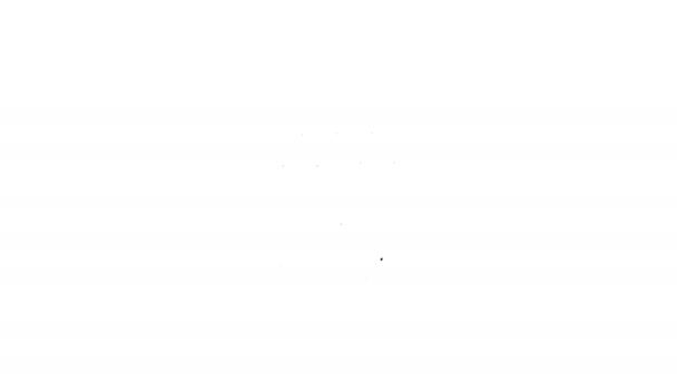 Черная иконка документа RUBY. Иконка рубиновой кнопки на белом фоне. Символ файла RUBY. Видеографическая анимация 4K — стоковое видео
