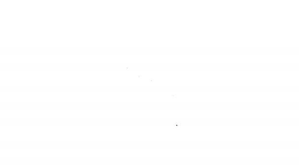 Icona del documento del file EML nero. Scarica eml icona della linea pulsante su sfondo bianco. Simbolo file EML. Animazione grafica 4K Video motion — Video Stock
