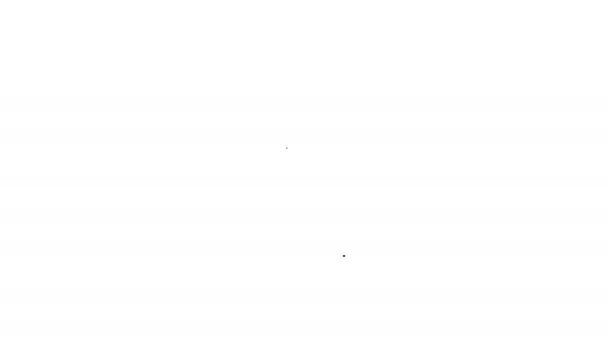 Піктограма документа Black OGG. Завантажити значок рядка кнопки OGG на білому фоні. Файл OGG символ. 4K відео руху графічних анімації — стокове відео