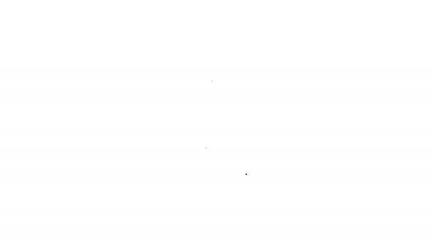 Icono de documento de archivo GIF negro. Descargar icono de línea de botón gif sobre fondo blanco. Símbolo de archivo GIF. Animación gráfica de vídeo 4K — Vídeos de Stock