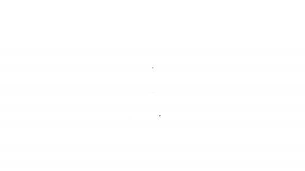 Schwarzes Rohdatei-Dokument-Symbol. RAW-Symbol auf weißem Hintergrund herunterladen. RAW-Dateisymbol. 4k Video Motion Graphic Animation — Stockvideo