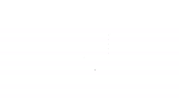 Zwart txt bestand documentpictogram. Download txt knop lijn icoon op witte achtergrond. Tekst bestandsextensie symbool. 4k video Motion grafische animatie — Stockvideo