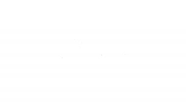 Beyaz arka plandaki hat simgesini açmak için kablosuz teknolojiye sahip Siyah Dijital kapı kilidi. Kapı kolu işareti. Kavramın güvenlik akıllı ev. 4k Video hareket grafik animasyon