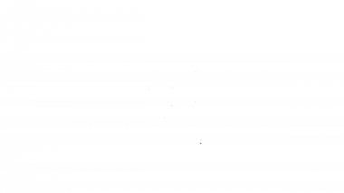 Siyah Cep telefonu ve beyaz arka plan üzerinde göz tarar satır simgesi. Tarama gözü. Güvenlik kontrolü sembolü. Siber göz işareti. 4k Video hareket grafik animasyon