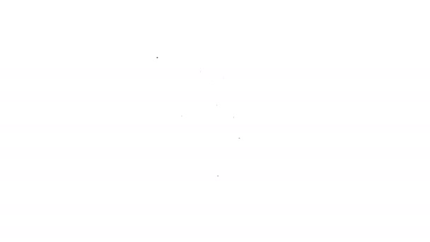 Icône de ligne de réseau informatique VPN noir sur fond blanc. Réseau d'ordinateurs portables. Connexion Internet. Animation graphique de mouvement vidéo 4K — Video