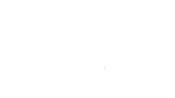 Icono de línea VPN de bloqueo negro sobre fondo blanco. Animación gráfica de vídeo 4K — Vídeo de stock