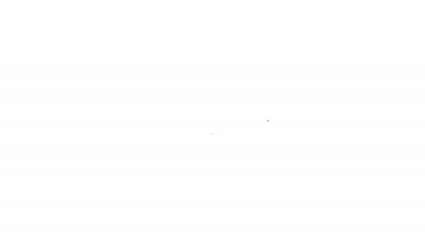 Czarna Tarcza i ikona linii oka na białym tle. Bezpieczeństwo, bezpieczeństwo, ochrona, koncepcja prywatności. Animacja graficzna 4K Video Motion — Wideo stockowe