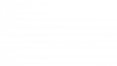 Beyaz arka planda göz çizgisi simgesi olan siyah anahtar deliği. Göz anahtar deliğine bakar. Anahtar deliği göz deliği. 4k Video hareket grafik animasyon