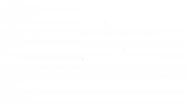 Beyaz arka plandaki hat simgesini açmak için kablosuz teknolojiye sahip Siyah Dijital kapı kilidi. Kapı kolu işareti. Kavramın güvenlik akıllı ev. 4k Video hareket grafik animasyon