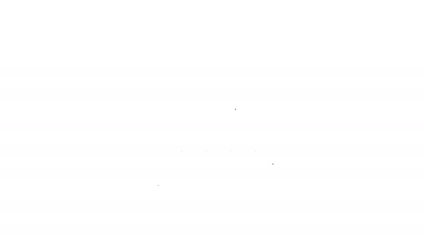 Schwarzer Passwortschutz und Sicherheitsleitungssymbol auf weißem Hintergrund. Schloss-Symbol. Sicherheit, Sicherheit, Schutz, Privatsphäre. 4k Video Motion Graphic Animation — Stockvideo