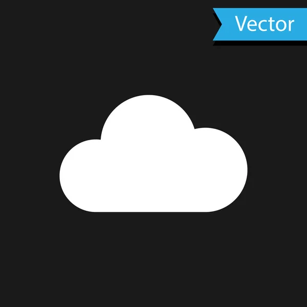 Icona del servizio di streaming White Music isolata su sfondo nero. Cloud computing sonoro, streaming multimediale online, canzone online, onda audio. Illustrazione vettoriale — Vettoriale Stock