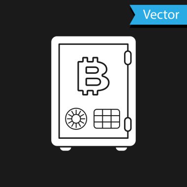Siyah arka planda beyaz kazık ikonu izole edildi. Kripto para birimi ekonomisi ve finans koleksiyonu. Vektör İllüstrasyonu