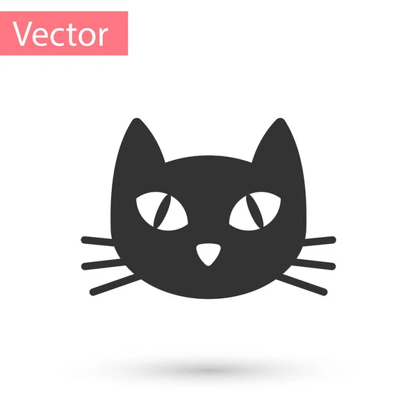 Graue Katze Symbol isoliert auf weißem Hintergrund. Vektorillustration — Stockvektor