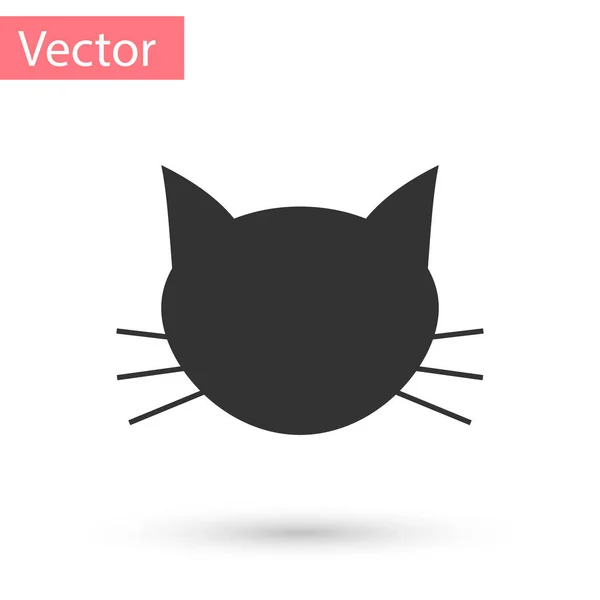 Graue Katze Symbol isoliert auf weißem Hintergrund. Vektorillustration — Stockvektor