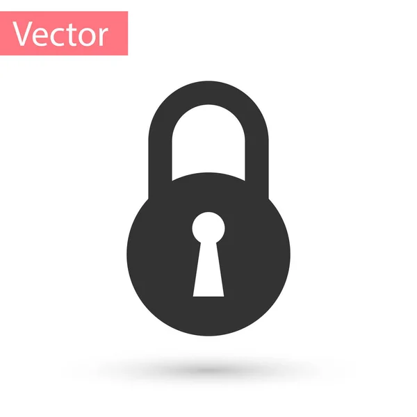 Icono de Grey Lock aislado sobre fondo blanco. Señal de candado. Seguridad, seguridad, protección, concepto de privacidad. Ilustración vectorial — Archivo Imágenes Vectoriales