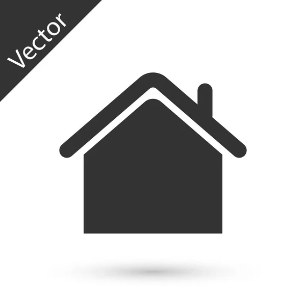 Icono de Grey House aislado sobre fondo blanco. Símbolo casero. Ilustración vectorial — Vector de stock