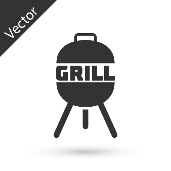 Gris Barbecue icône de barbecue isolé sur fond blanc. Barbecue grill party. Illustration vectorielle — Image vectorielle