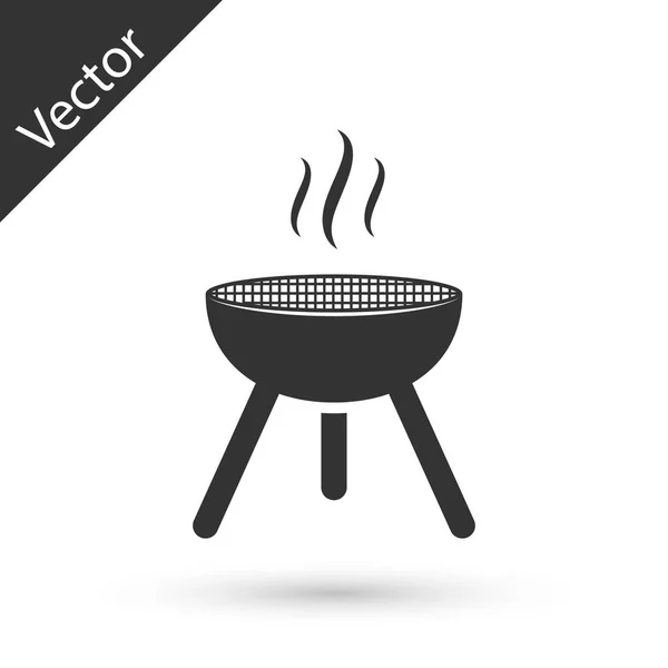 Graues Grill-Symbol isoliert auf weißem Hintergrund. Grillparty. Vektorillustration — Stockvektor