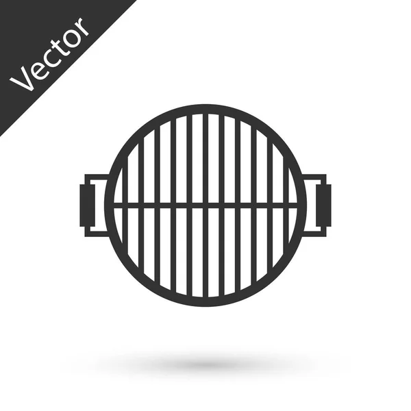 Grey Barbecue grill icon isolated on white background. Top view of BBQ grill. Steel grid. Vector Illustration — Stock Vector