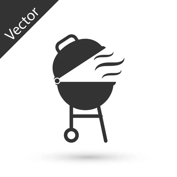 Graues Grill-Symbol isoliert auf weißem Hintergrund. Grillparty. Vektorillustration — Stockvektor