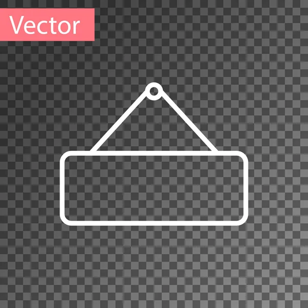 Ícone de suspensão de quadro branco isolado em fundo transparente. Adequado para anúncios bar, café, pub, restaurante. Ilustração vetorial — Vetor de Stock