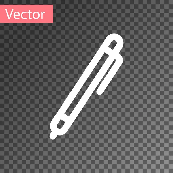 Icono de línea White Pen aislado sobre fondo transparente. Ilustración vectorial — Vector de stock