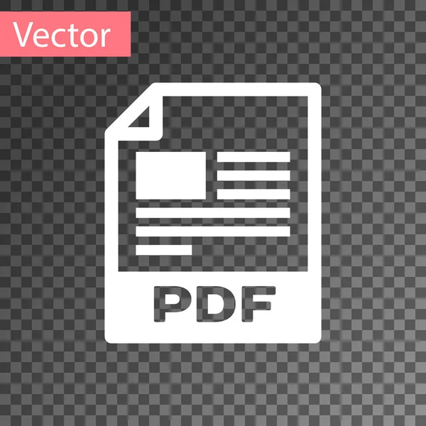 Fichier PDF blanc icône de document. Télécharger icône bouton pdf isolé sur fond transparent. Le symbole du fichier PDF. Illustration vectorielle — Image vectorielle