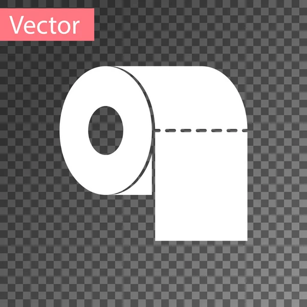 Weiße Toilettenpapierrolle Symbol isoliert auf transparentem Hintergrund. Vektorillustration — Stockvektor