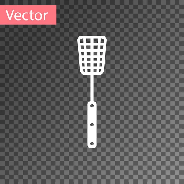 White Barbecue spatula icon isolated on transparent background. Kitchen spatula icon. BBQ spatula sign. Barbecue and grill tool. Vector Illustration — Stock Vector