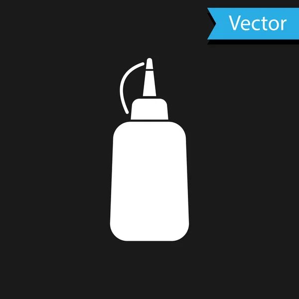 Символ бутылки Белой Горчицы выделен на черном фоне. Векторная миграция — стоковый вектор