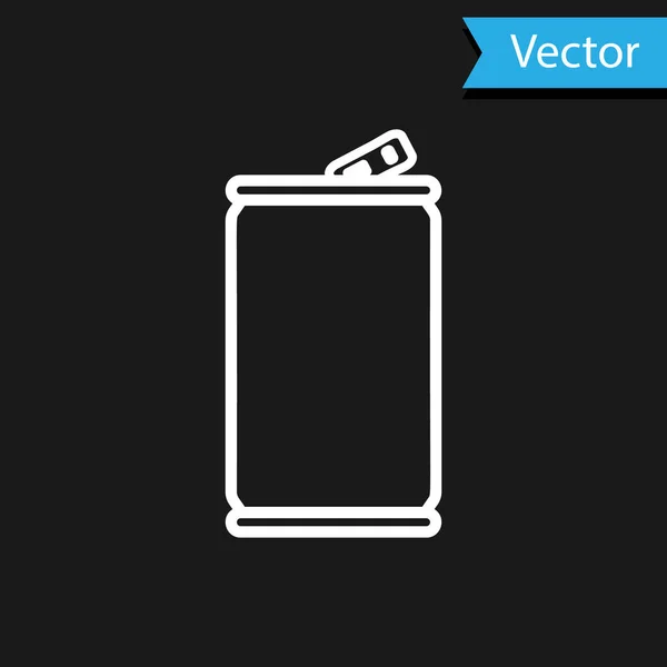 Icône en aluminium blanc isolé sur fond noir. Illustration vectorielle — Image vectorielle