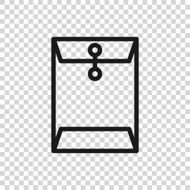 Saydam arka planda yalıtılmış Gri Zarf simgesi. E-posta ileti mektubu simgesi. Vektör İllüstrasyonu