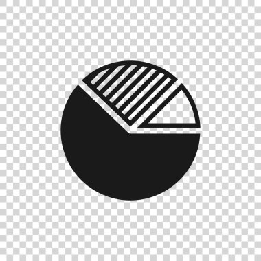 Gri Pasta grafik infografik simgesi saydam arka planda yalıtılmış. Diyagram grafik işareti. Vektör İllüstrasyonu