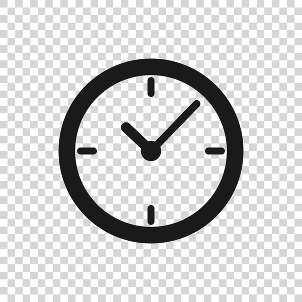 Icône Horloge grise isolée sur fond transparent. Illustration vectorielle — Image vectorielle