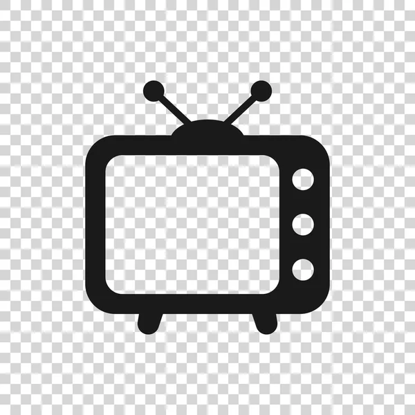 Grey Tv icon isolated on transparent background. Television sign. Vector Illustration — Stock Vector