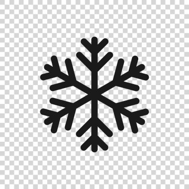 Grisnowflake simgesi saydam arka planda yalıtılmış. Vektör İllüstrasyonu