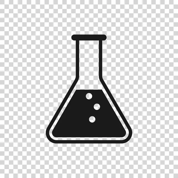 Tubo e frasco de teste cinza Ícone de teste de laboratório químico isolado em fundo transparente. Ilustração vetorial —  Vetores de Stock