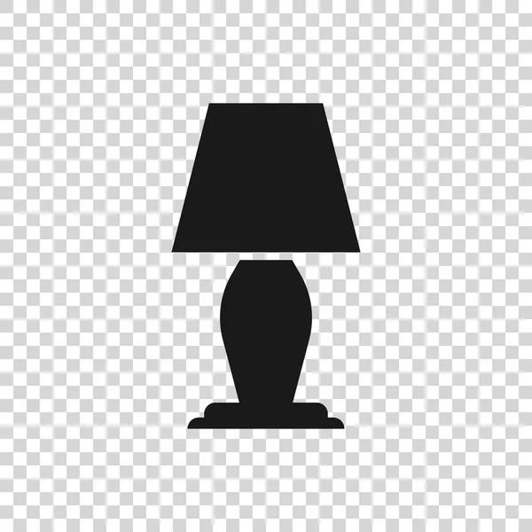 Сіра іконка Настільна лампа ізольована на прозорий фон. Векторна ілюстрація — стоковий вектор