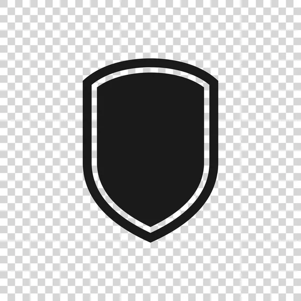Icono de Escudo Gris aislado sobre fondo transparente. Señal de guardia. Ilustración vectorial — Vector de stock