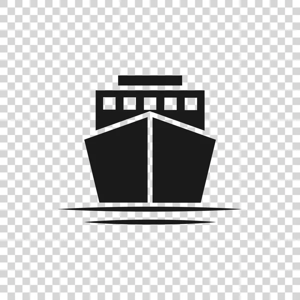 Icono de Barco Gris aislado sobre fondo transparente. Ilustración vectorial — Vector de stock