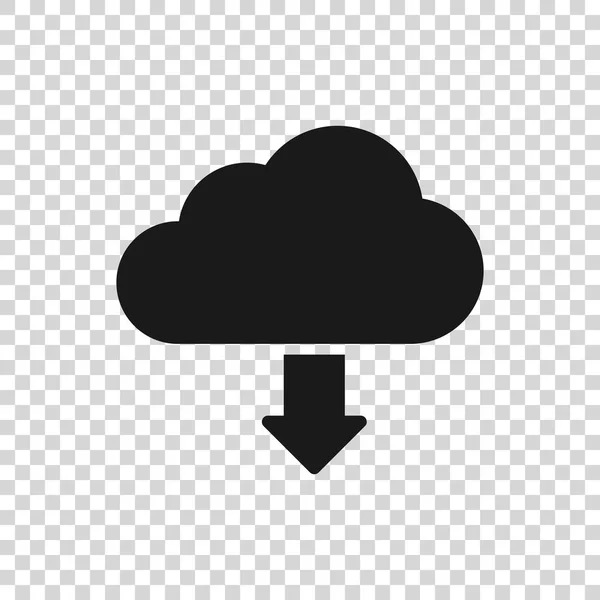 Grey Cloud download icon isolated on transparent background. Vector Illustration — Stock Vector