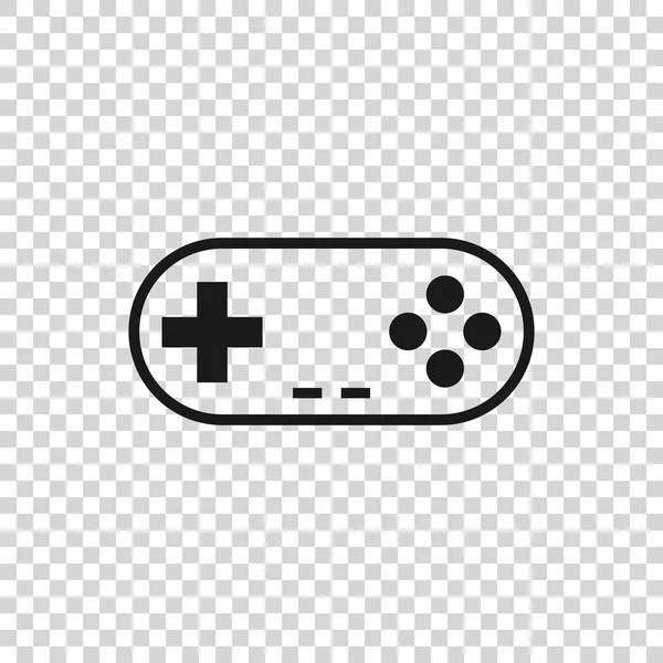 Gamepad gris icono aislado sobre fondo transparente. Controlador de juego. Ilustración vectorial — Vector de stock