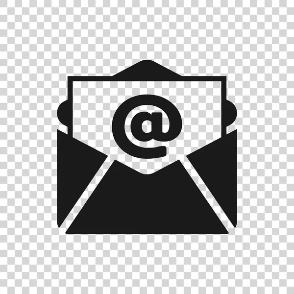 Icône Gris Mail et e-mail isolée sur fond transparent. E-mail du symbole de l'enveloppe. Signe de message électronique. Illustration vectorielle — Image vectorielle