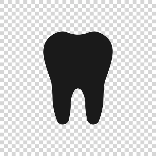 Grey Tooth icon isolated on transparent background. Tooth symbol for dentistry clinic or dentist medical center and toothpaste package. Vector Illustration — Stock Vector