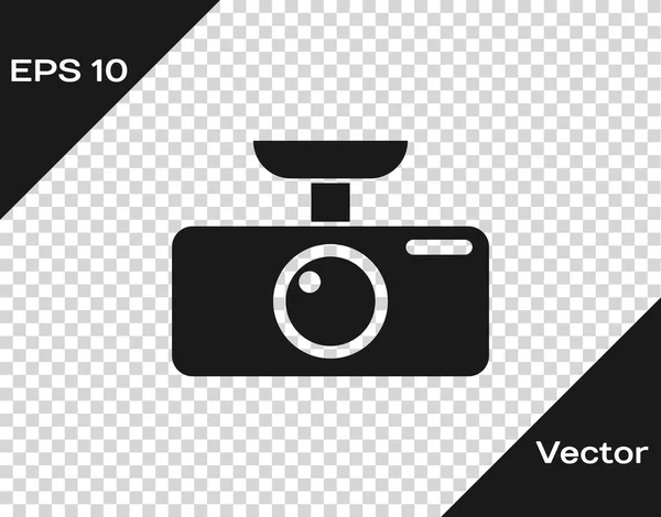 Graues Auto-dvr-Symbol isoliert auf transparentem Hintergrund. Auto digitale Videorecorder-Symbol. Vektorillustration — Stockvektor